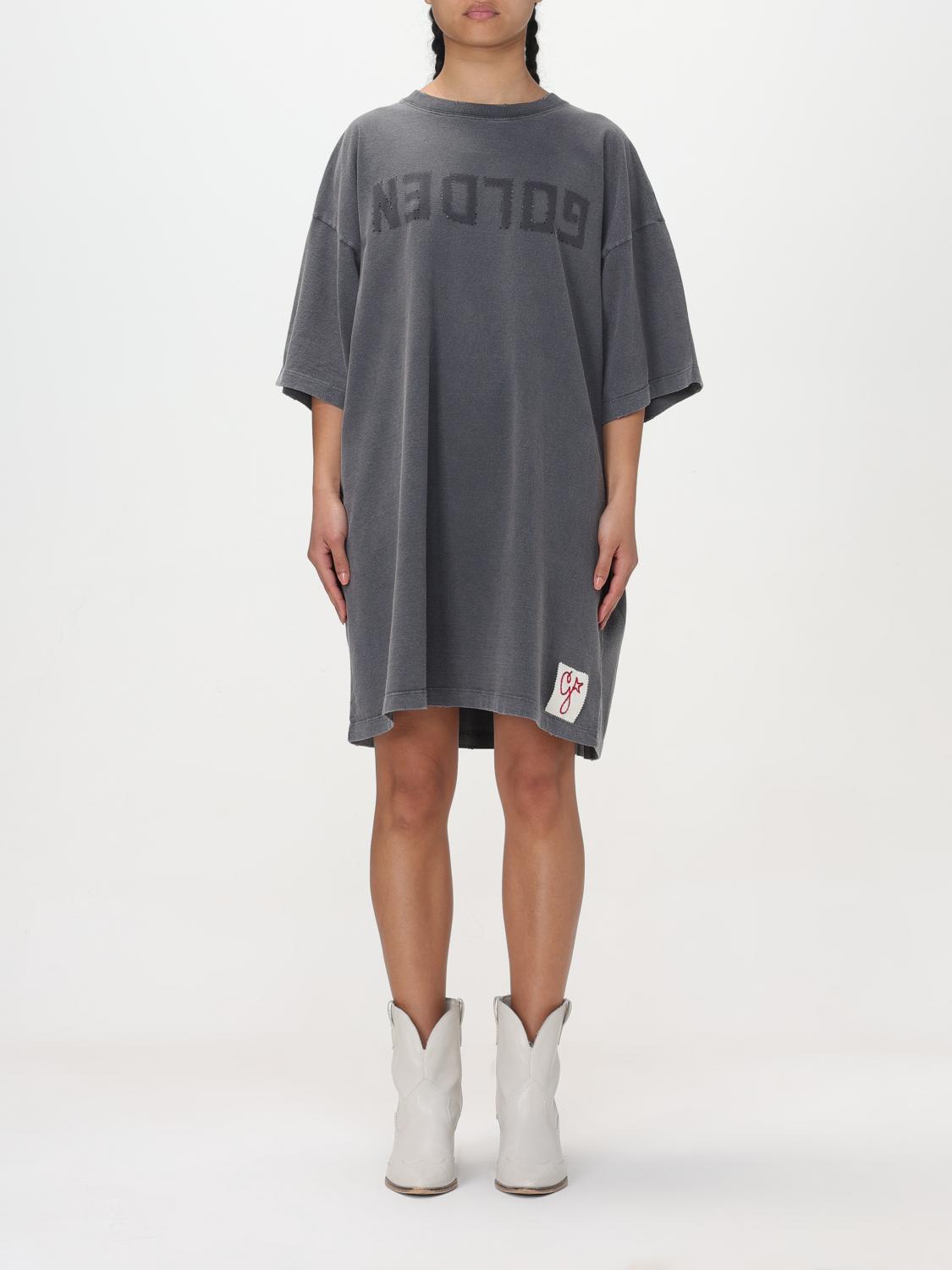 Shop Golden Goose Dress  Woman Color Grey