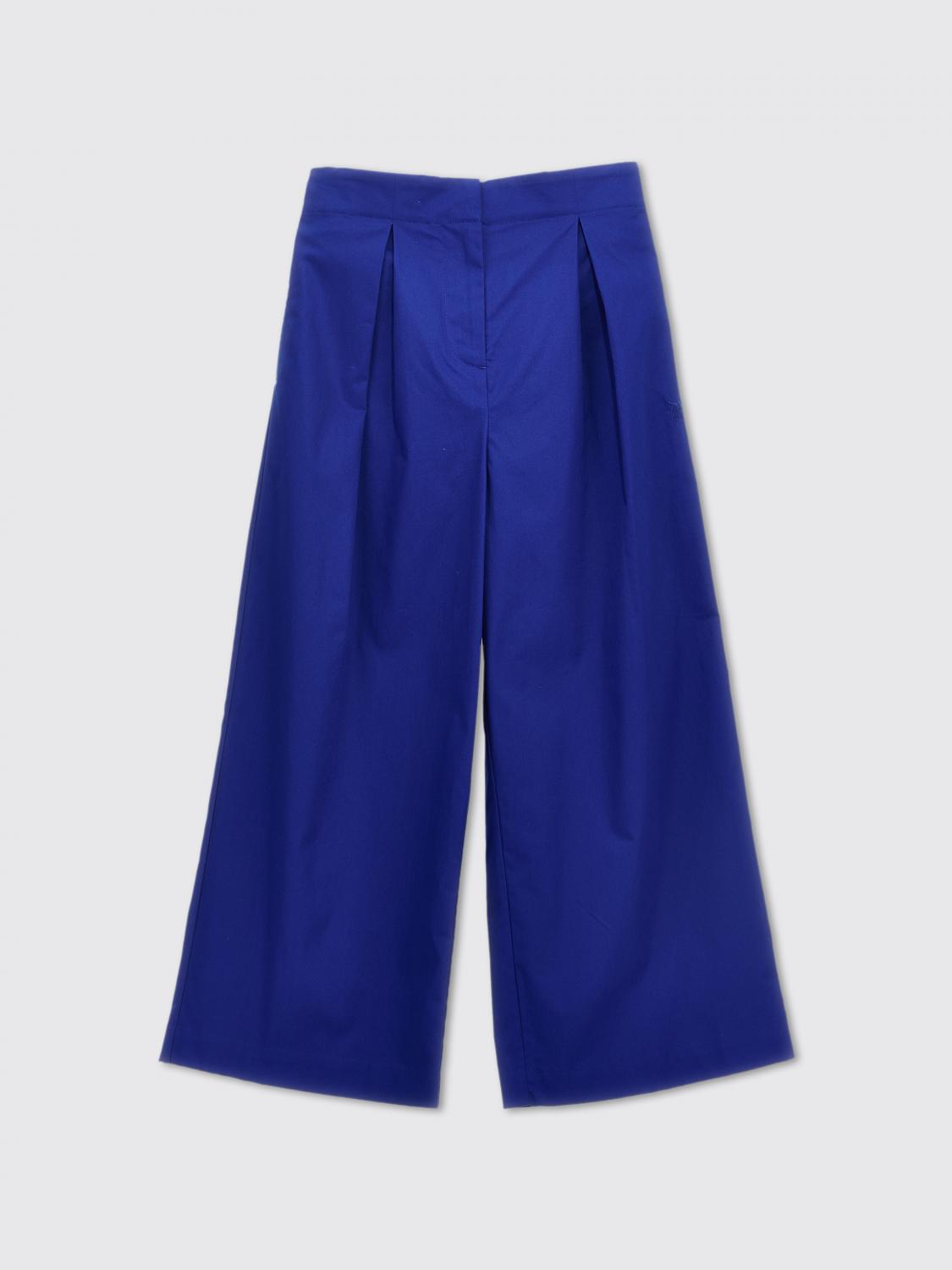Burberry Kids' Electric Blue Cotton Pants In White ModeSens