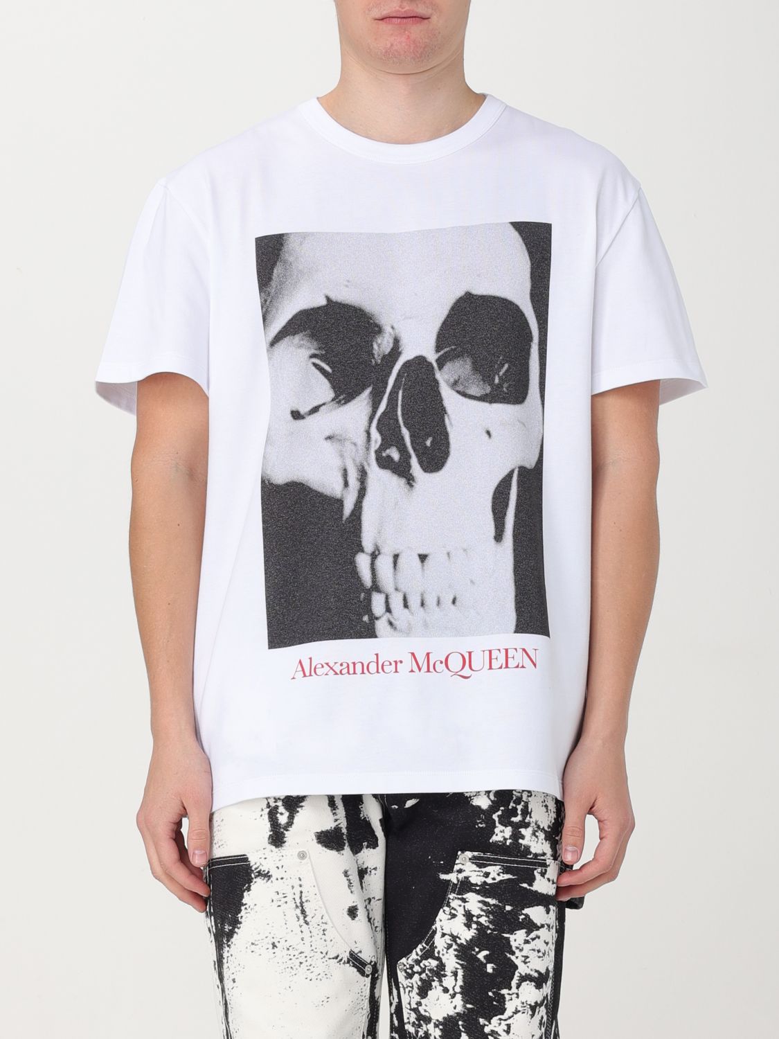 Shop Alexander Mcqueen T-shirt  Men Color White