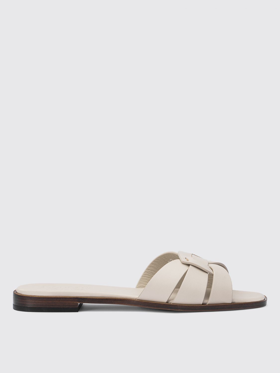 Shop Doucal's Flat Sandals  Woman Color White