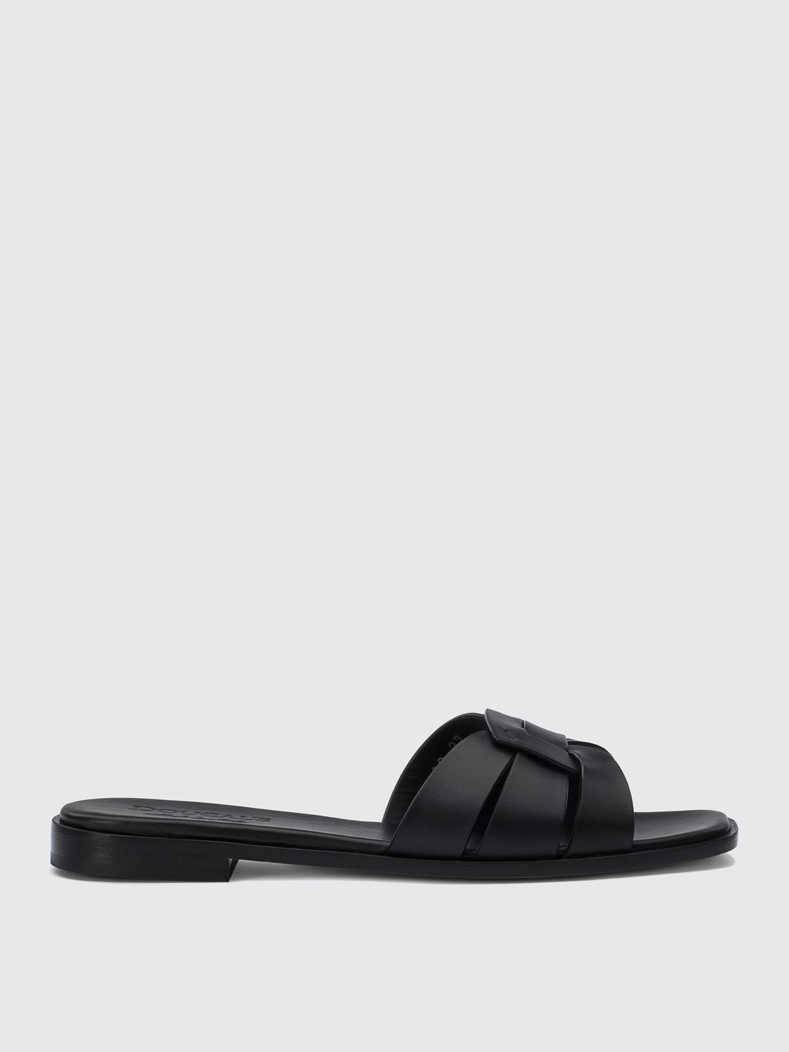 Shop Doucal's Flat Sandals  Woman Color Black