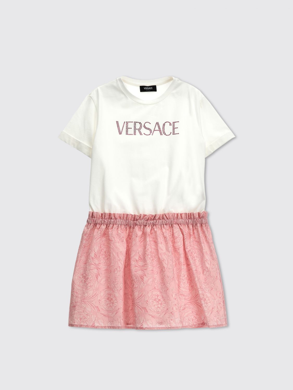 Shop Young Versace Dress  Kids Color White