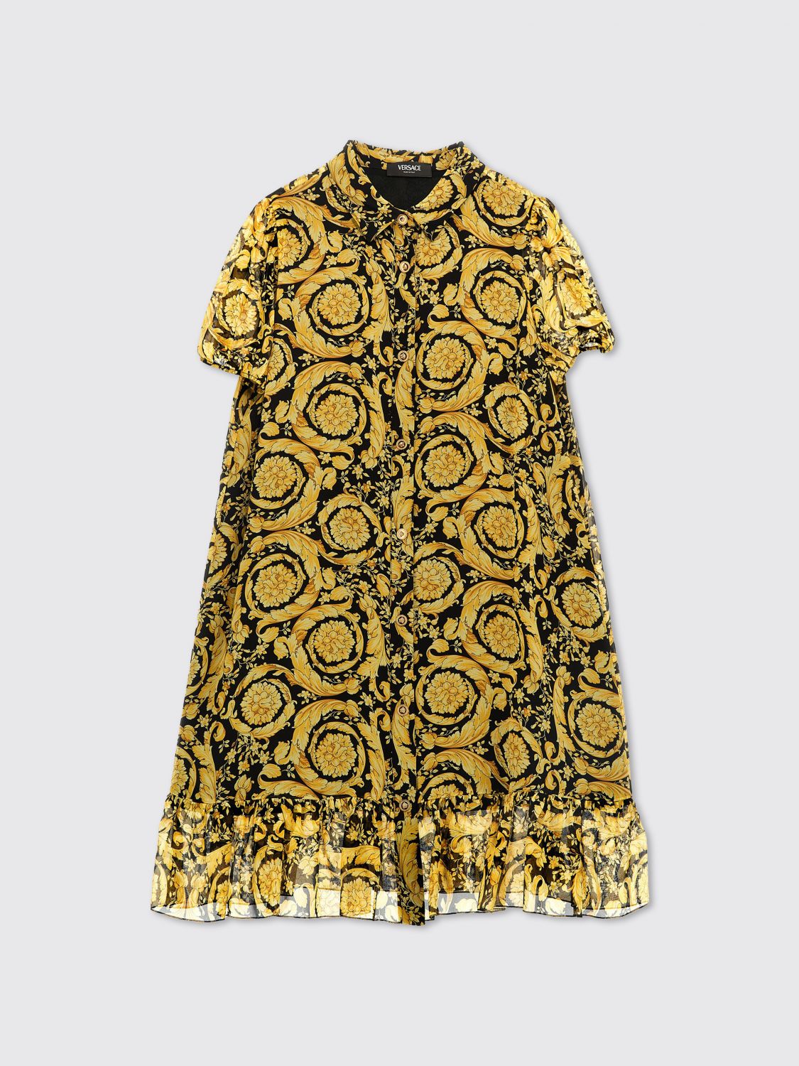 Shop Young Versace Dress  Kids Color Yellow