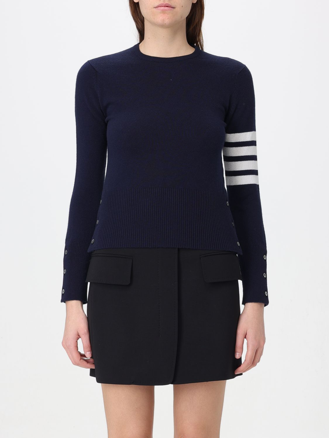 Shop Thom Browne Sweater  Woman Color Blue