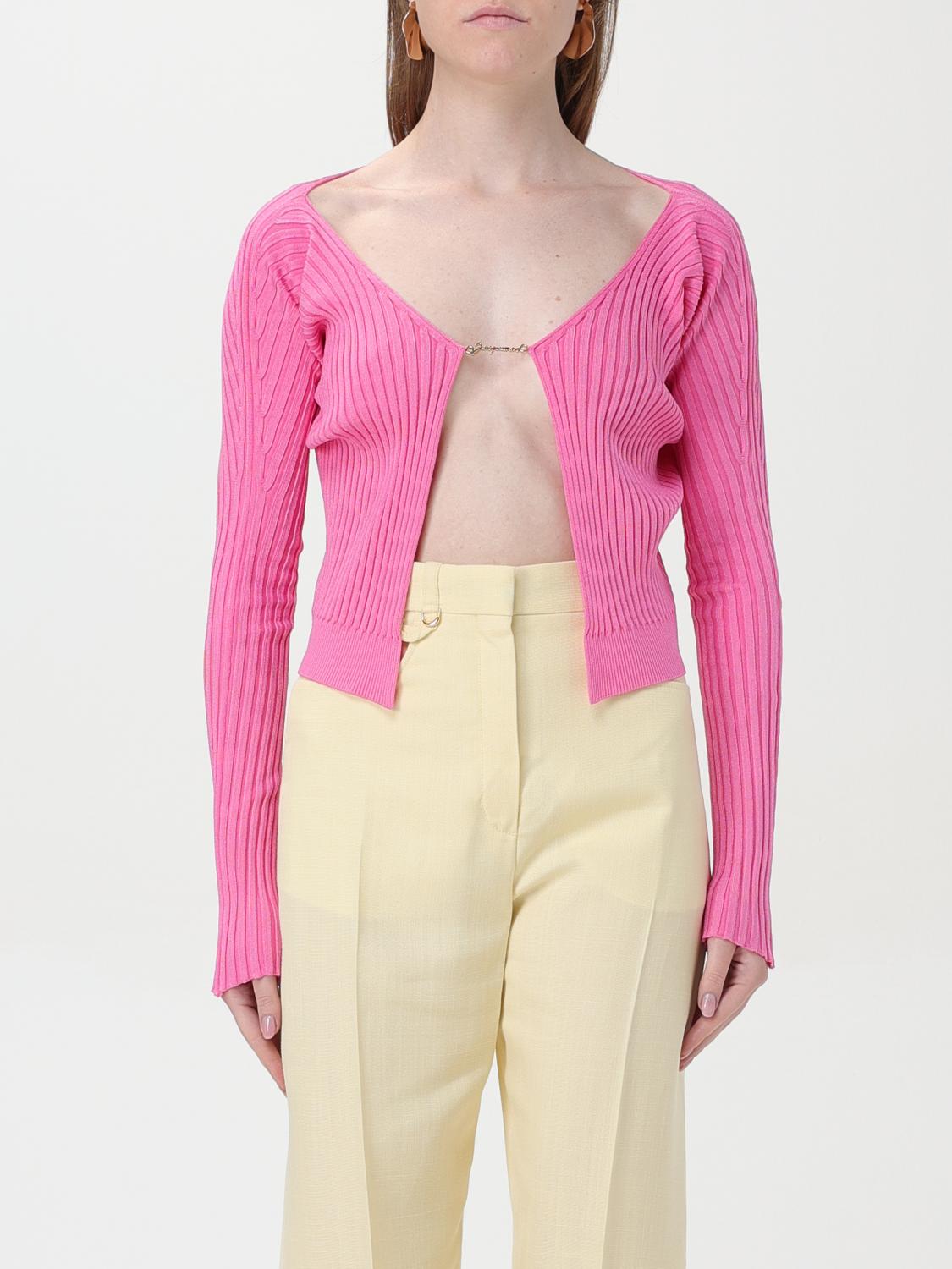 Shop Jacquemus Cardigan  Woman Color Fuchsia