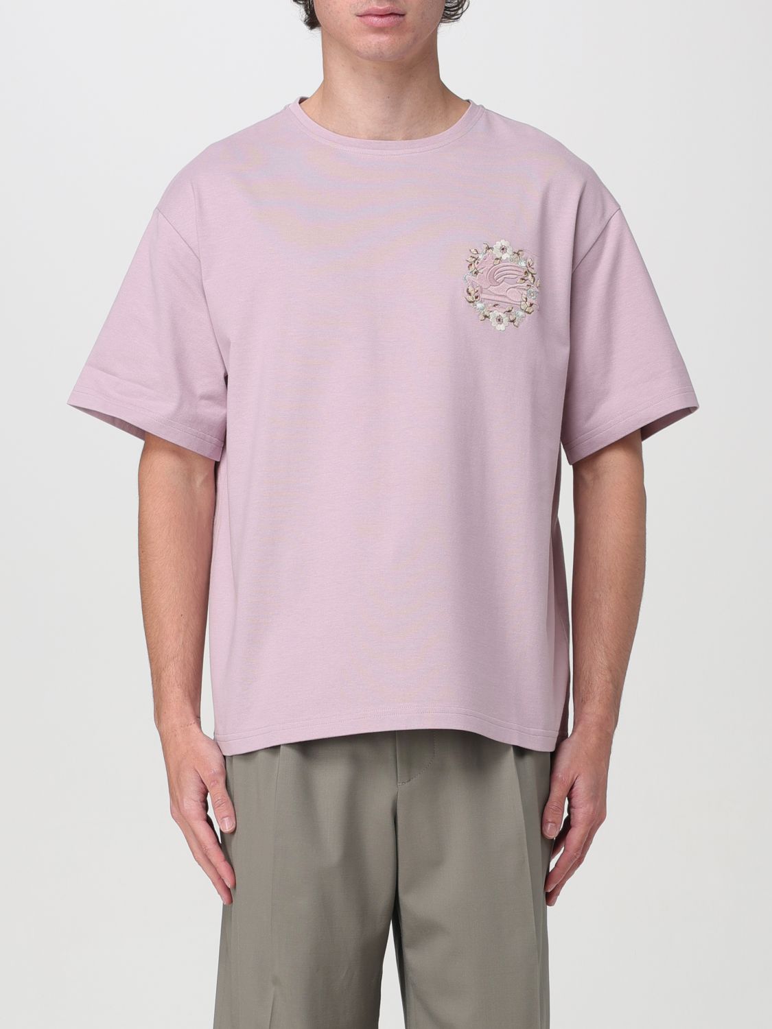 Shop Etro T-shirt  Men Color Lavander