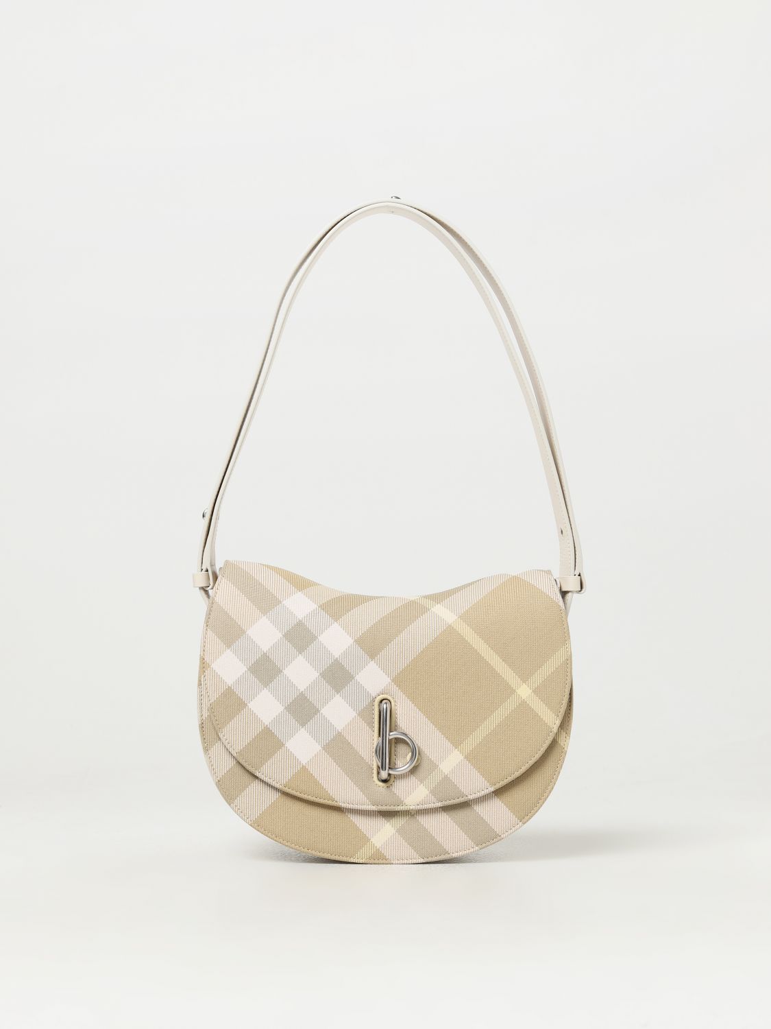 Shop Burberry Shoulder Bag  Woman Color Beige