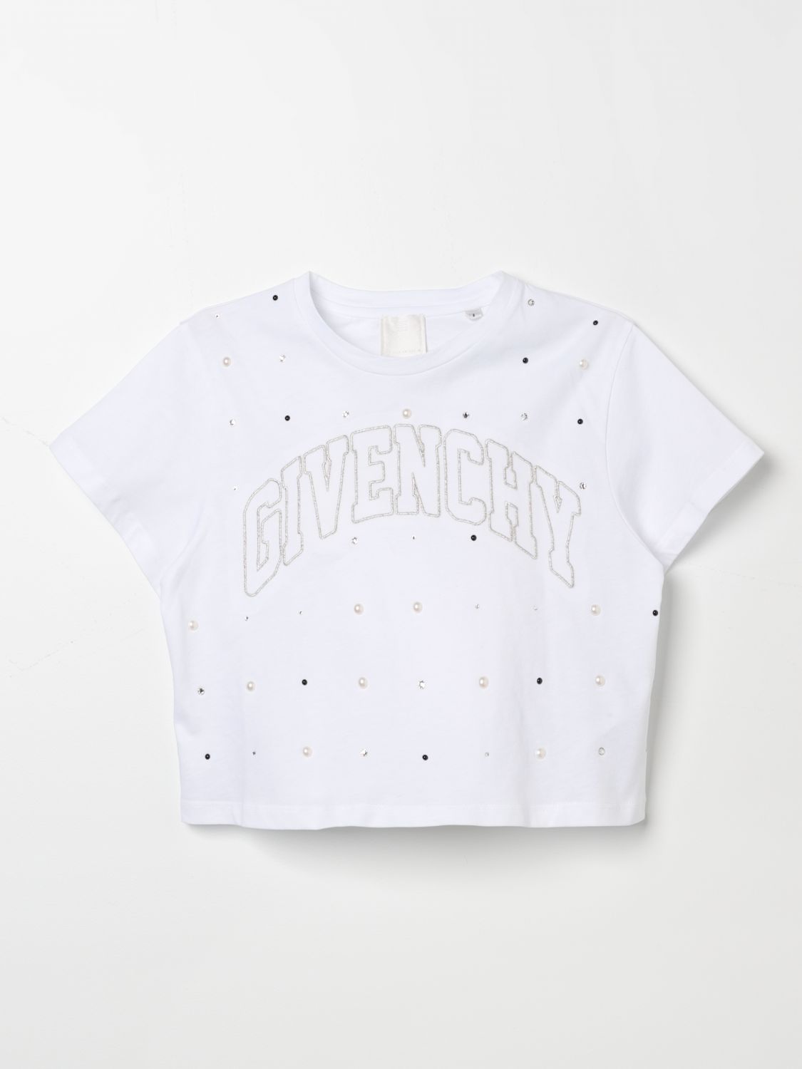 Shop Givenchy T-shirt  Kids Color White