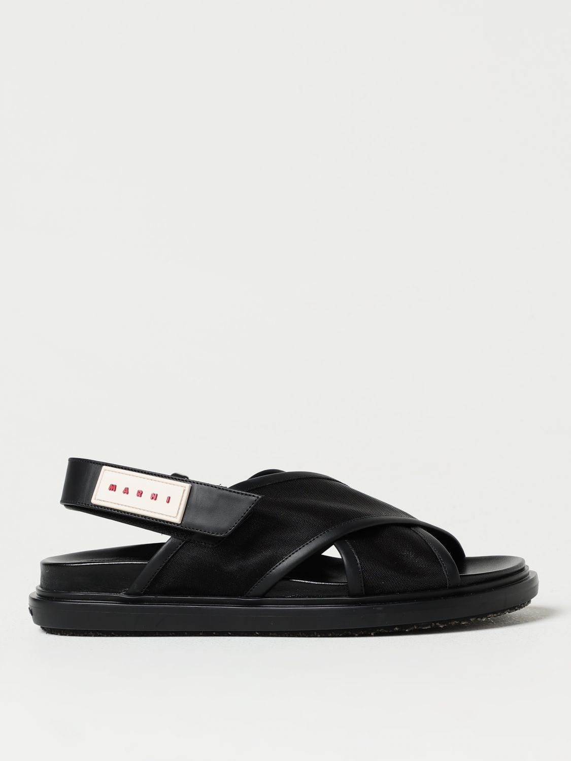 Shop Marni Flat Sandals  Woman Color Black