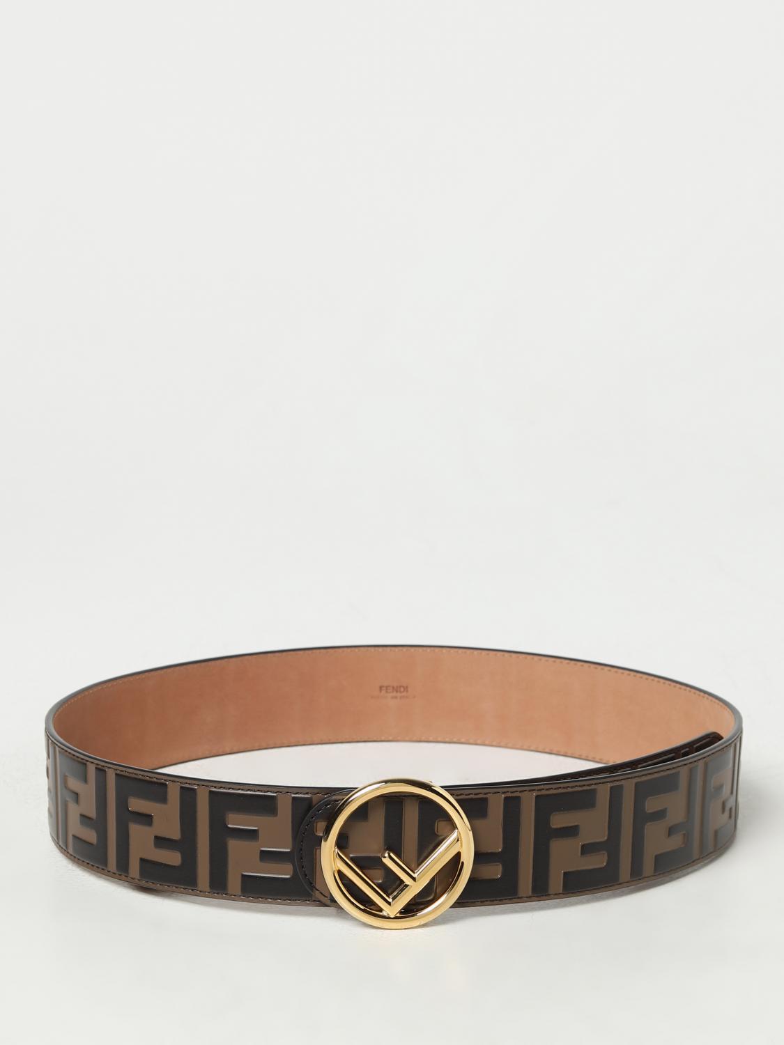 Fendi belt outlet brown and gold