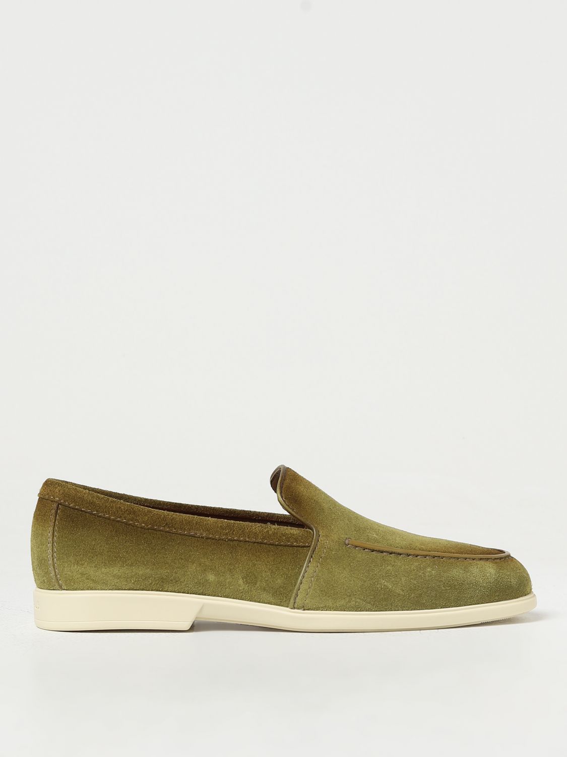 Shop Santoni Loafers  Men Color Green