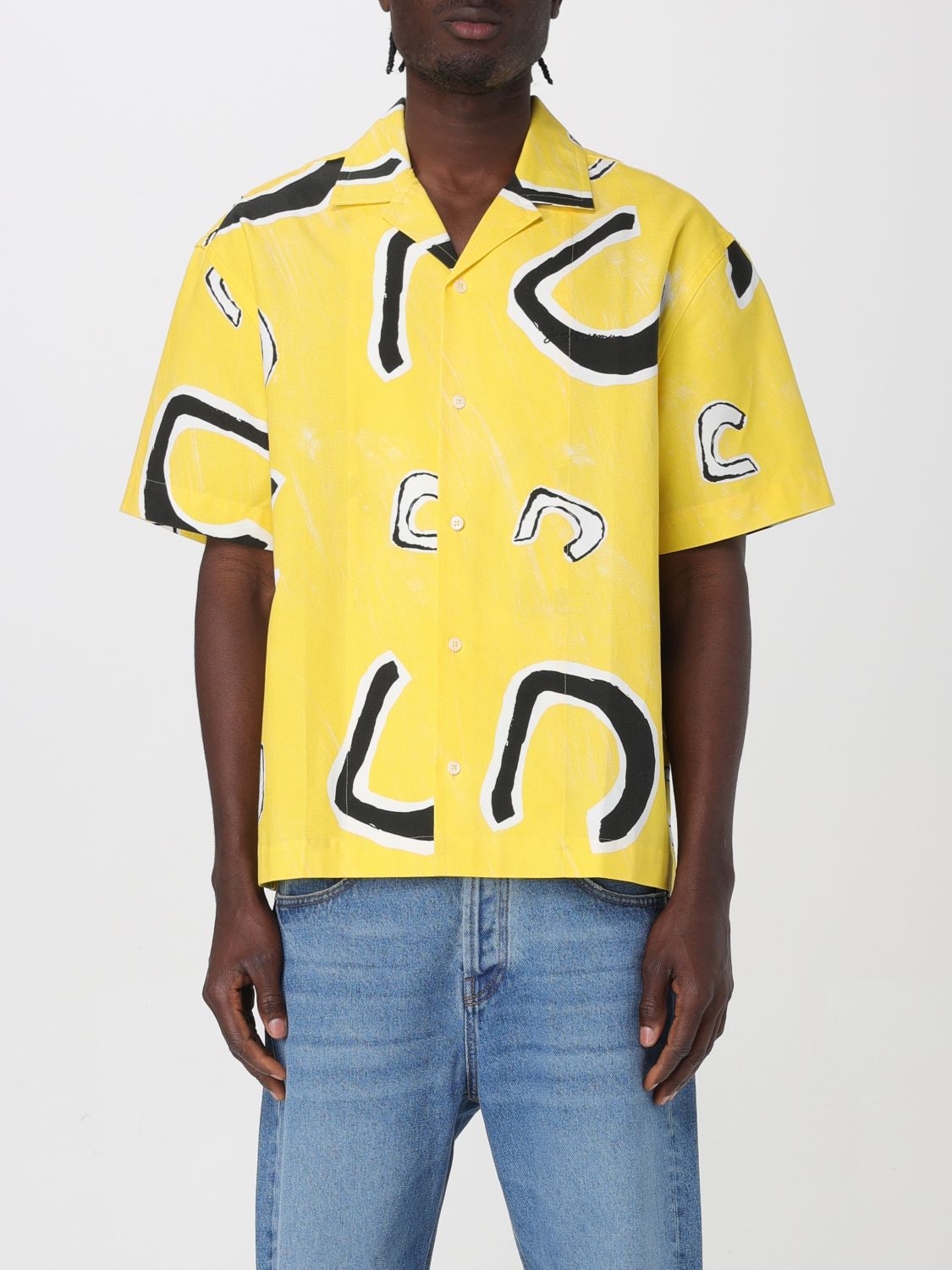 Shop Jacquemus Shirt  Men Color Yellow