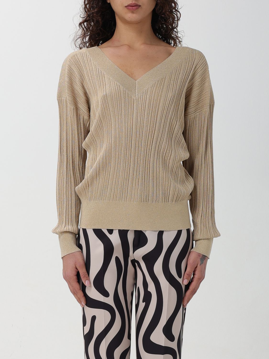 Shop Liu •jo Sweater Liu Jo Woman Color Gold