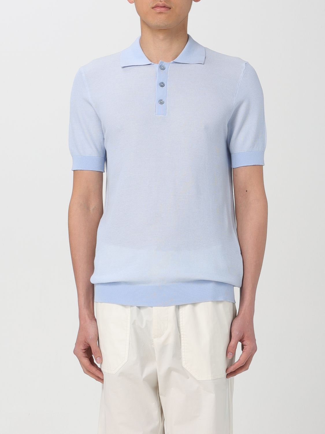 Shop Paolo Pecora Polo Shirt Men Color Turquoise