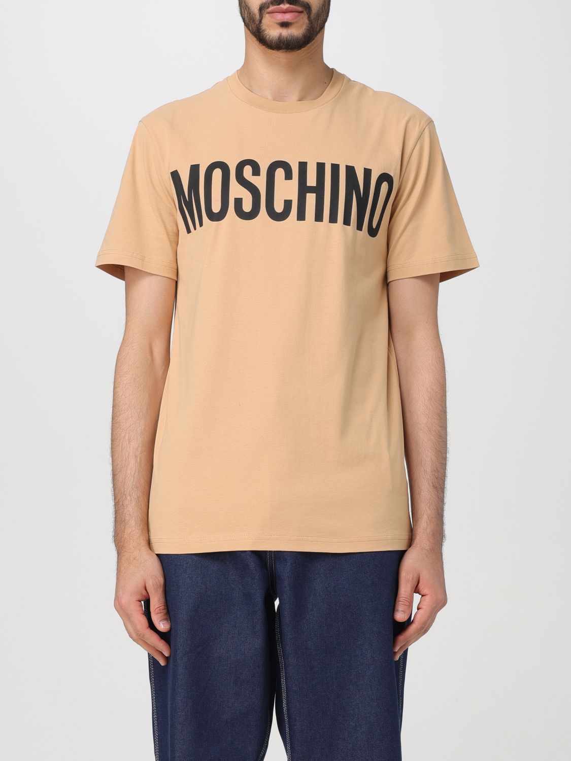 Shop Moschino Couture T-shirt  Men Color Beige