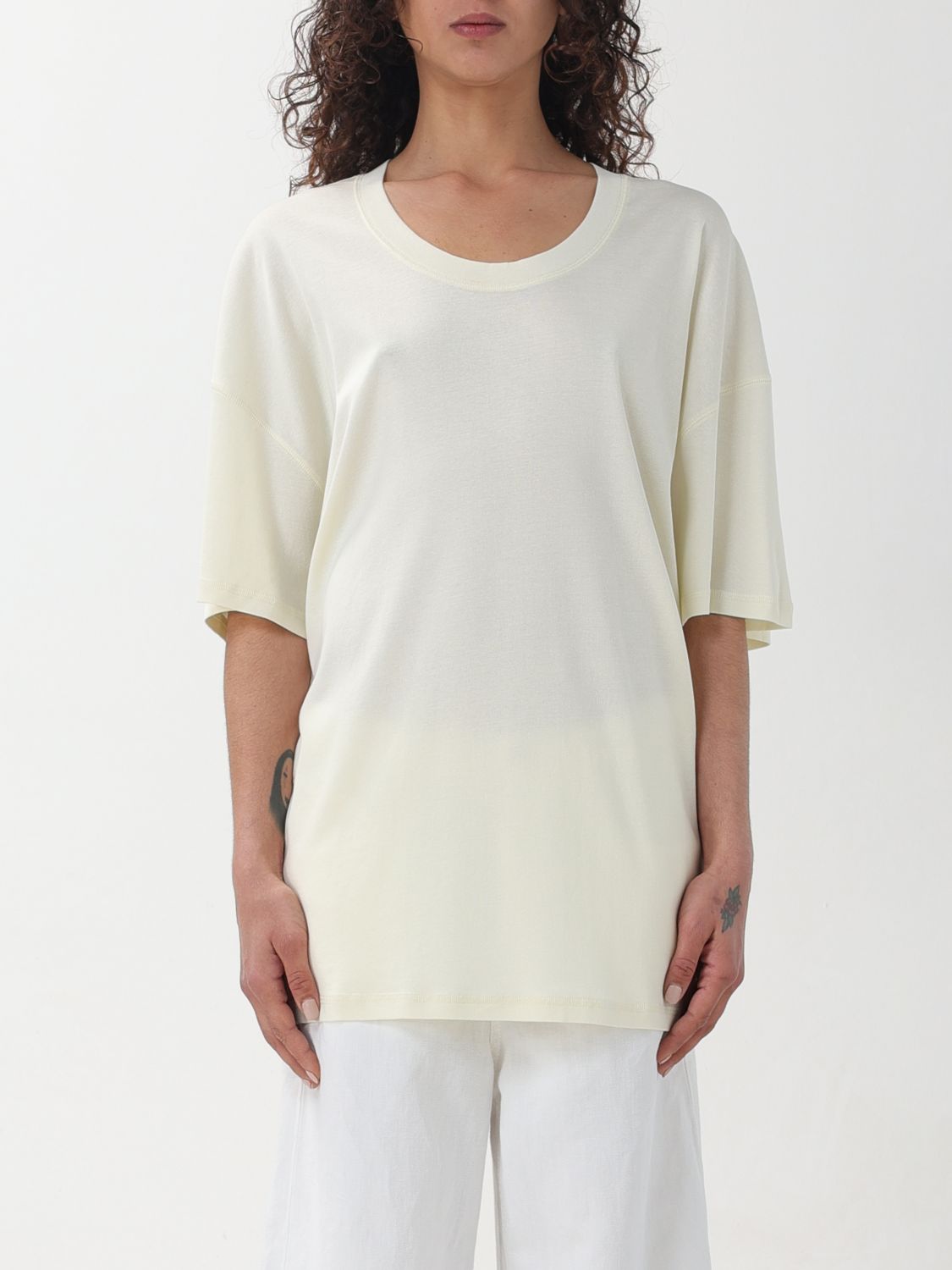 Shop Lemaire T-shirt  Woman Color White