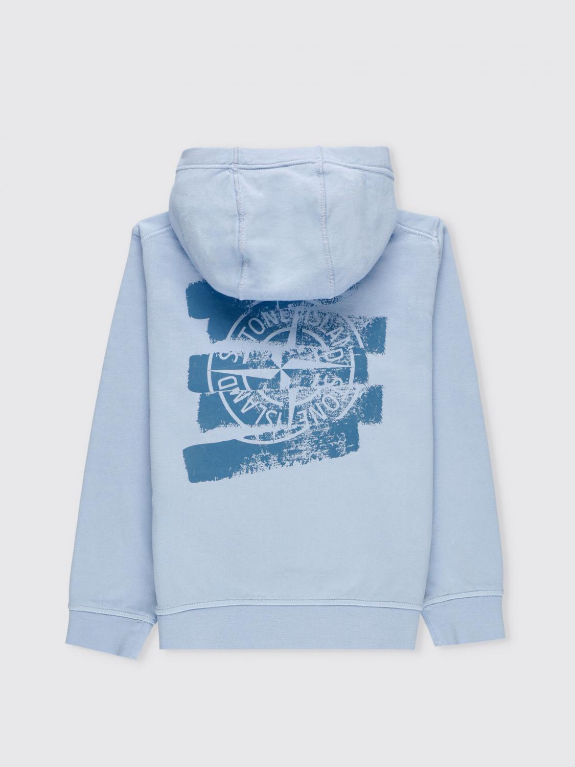 Baby blue cheap stone island hoodie