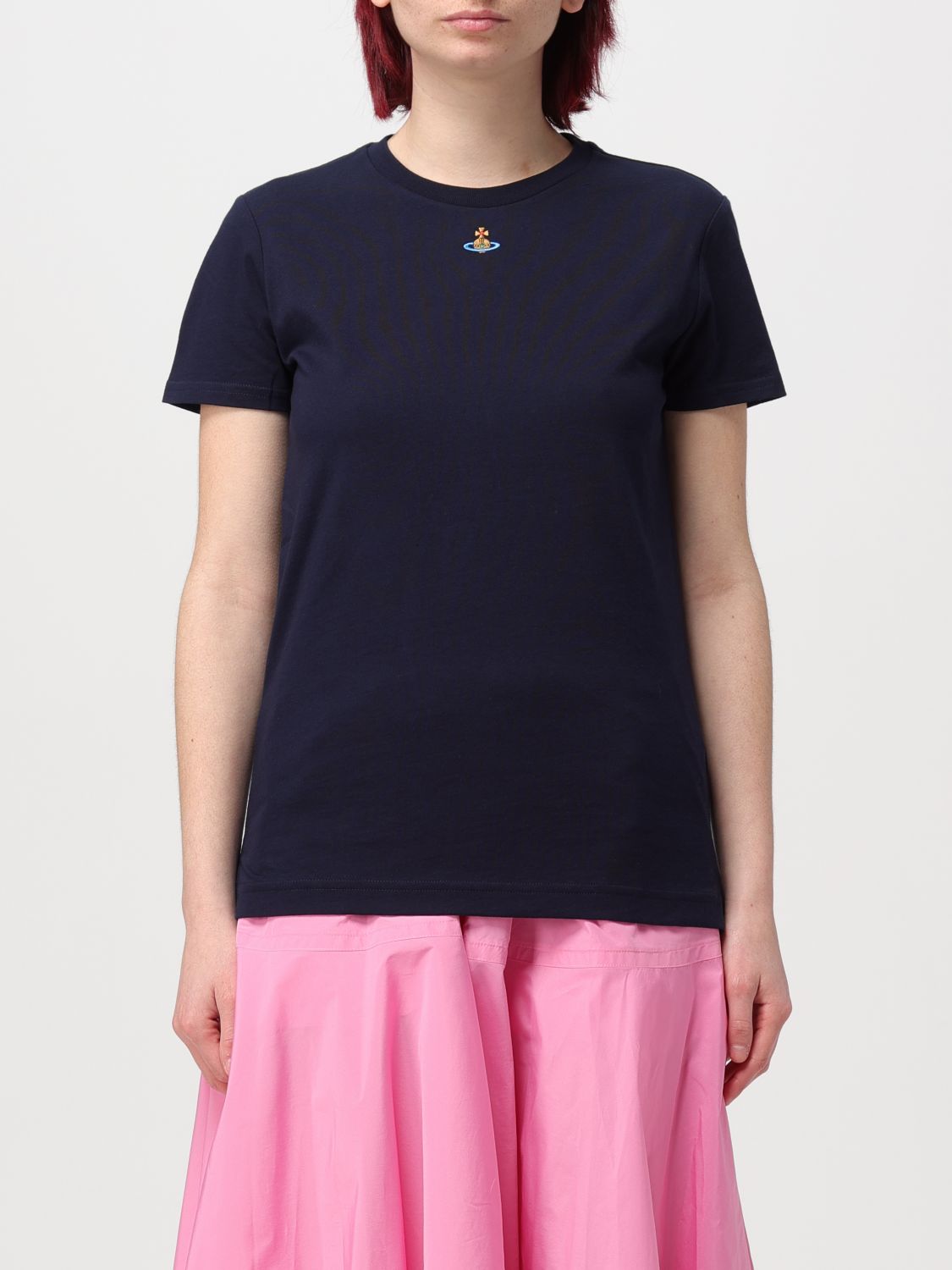 Shop Vivienne Westwood T-shirt  Woman Color Blue