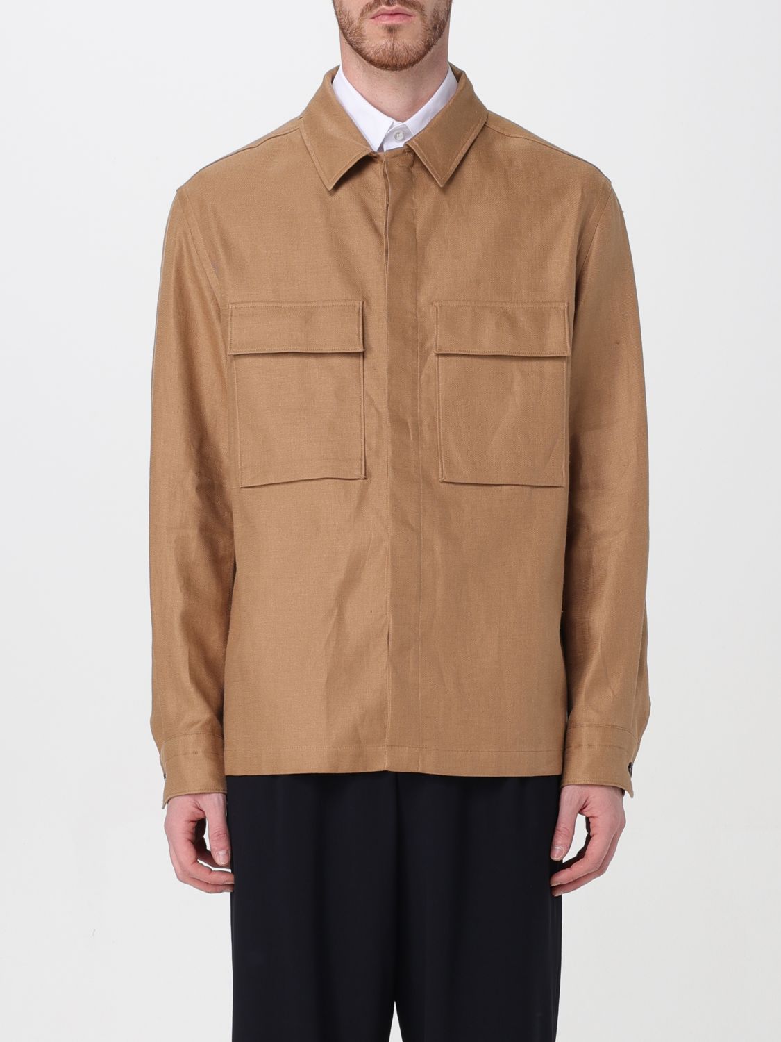 Shop Zegna Jacket  Men Color Brown In 棕色
