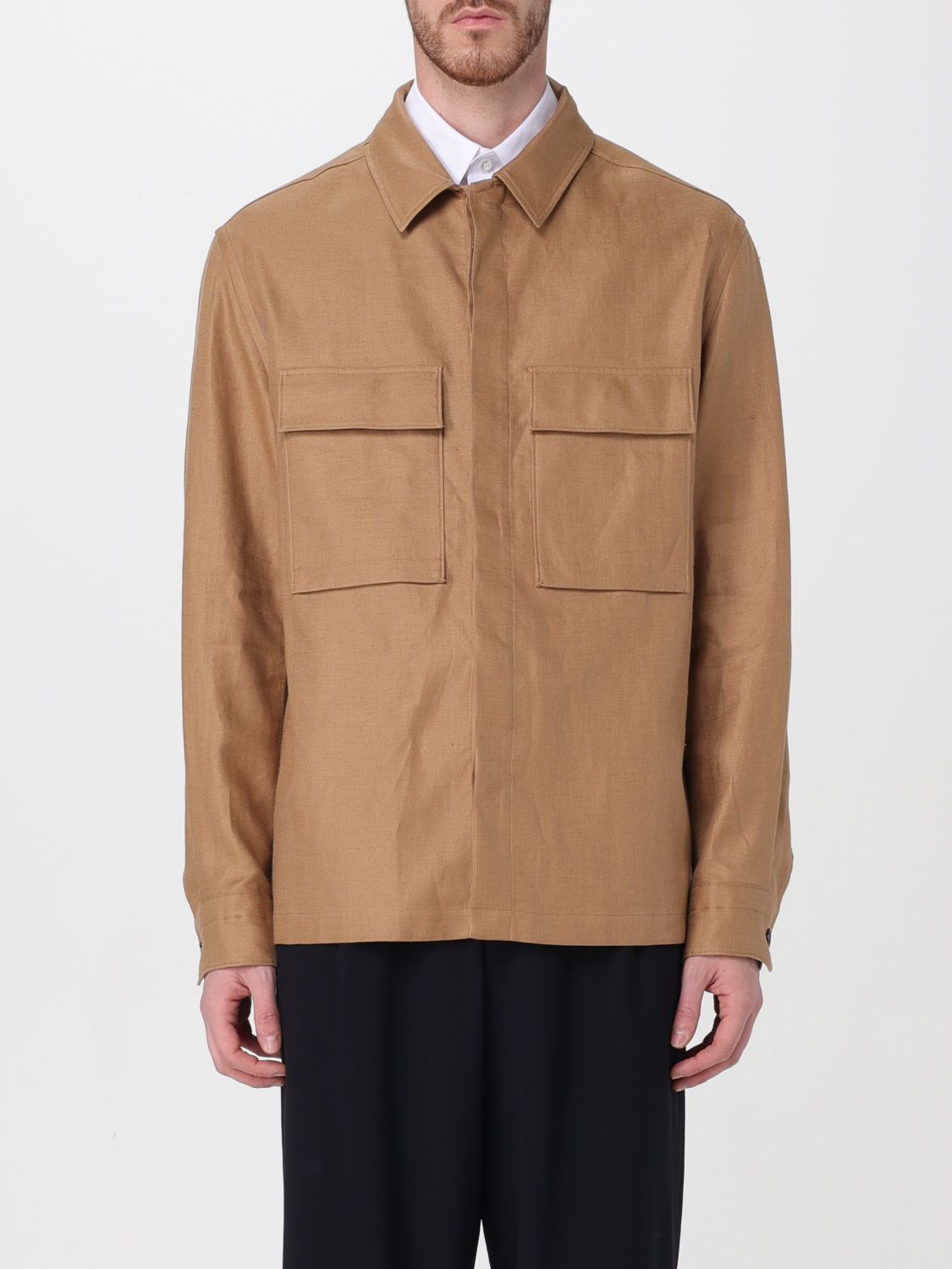 Shop Zegna Jacket Men Color Brown In 棕色