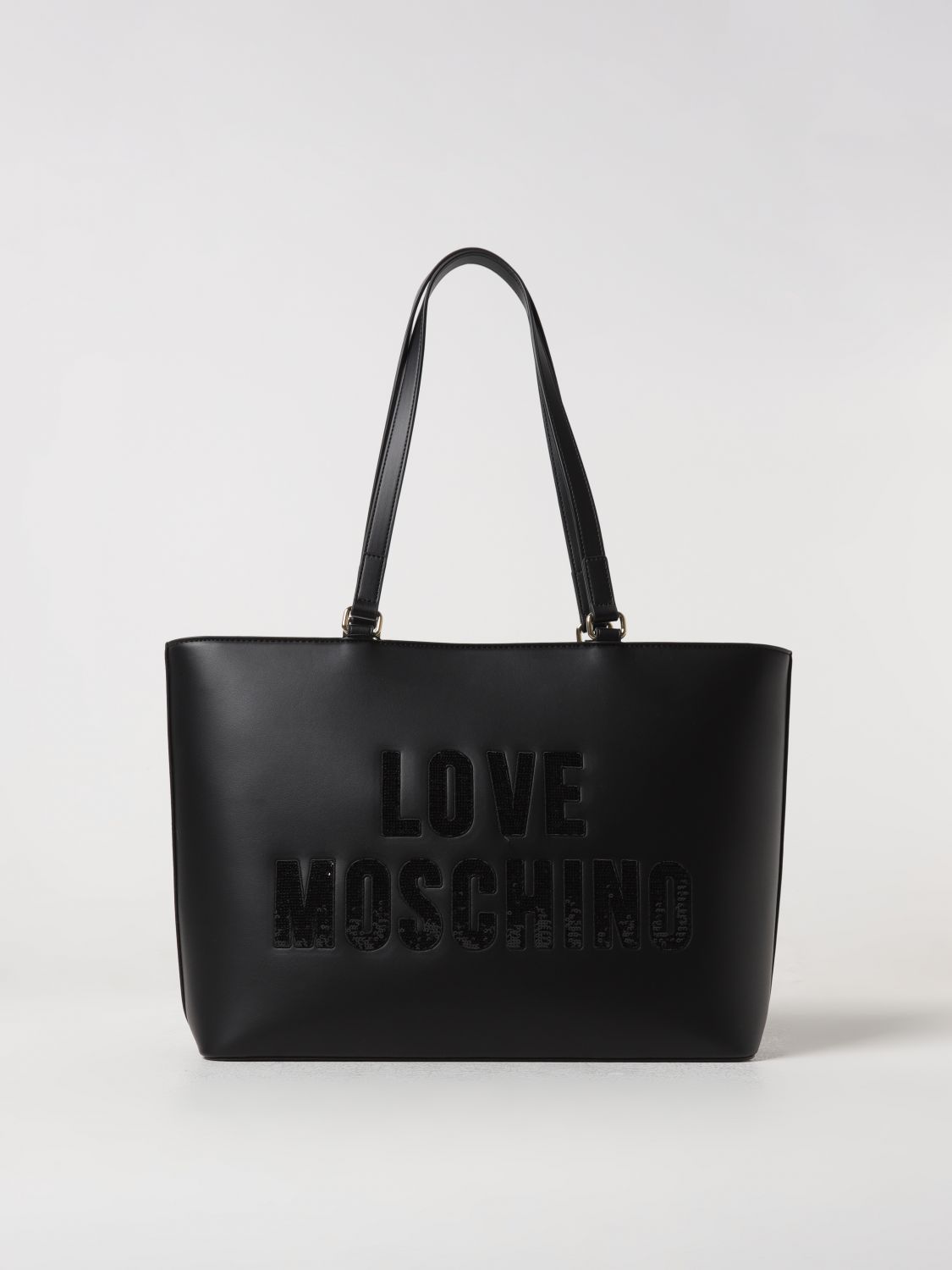 LOVE MOSCHINO Women's Gray Logo Tote Shoulder Bag