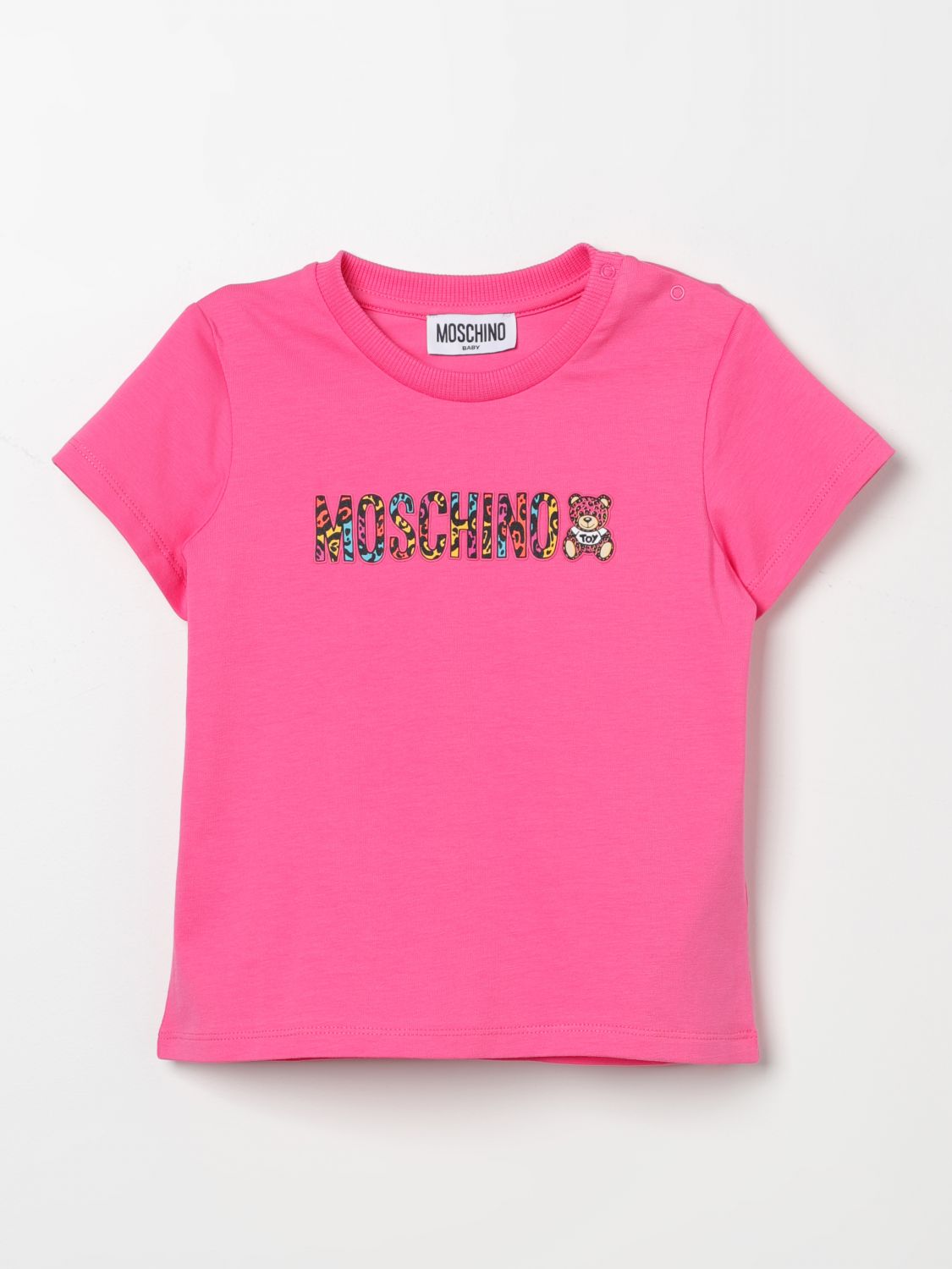 Shop Moschino Baby T-shirt  Kids Color Fuchsia