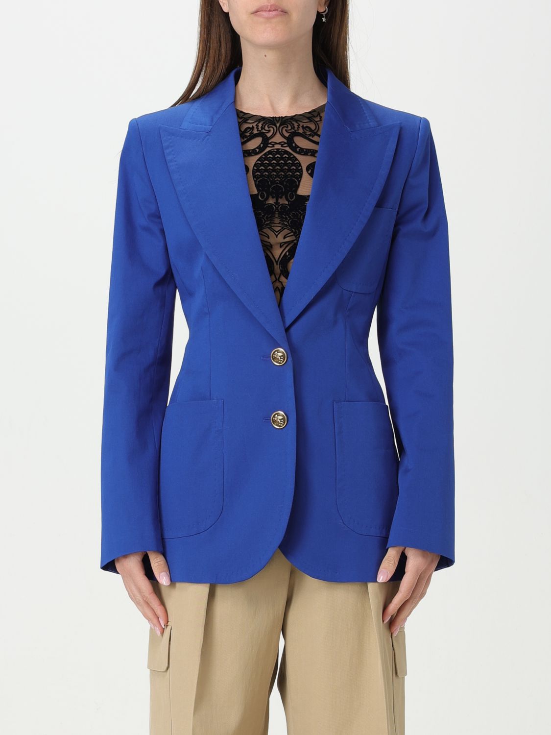 Etro Jacket  Woman Color Blue In 蓝色
