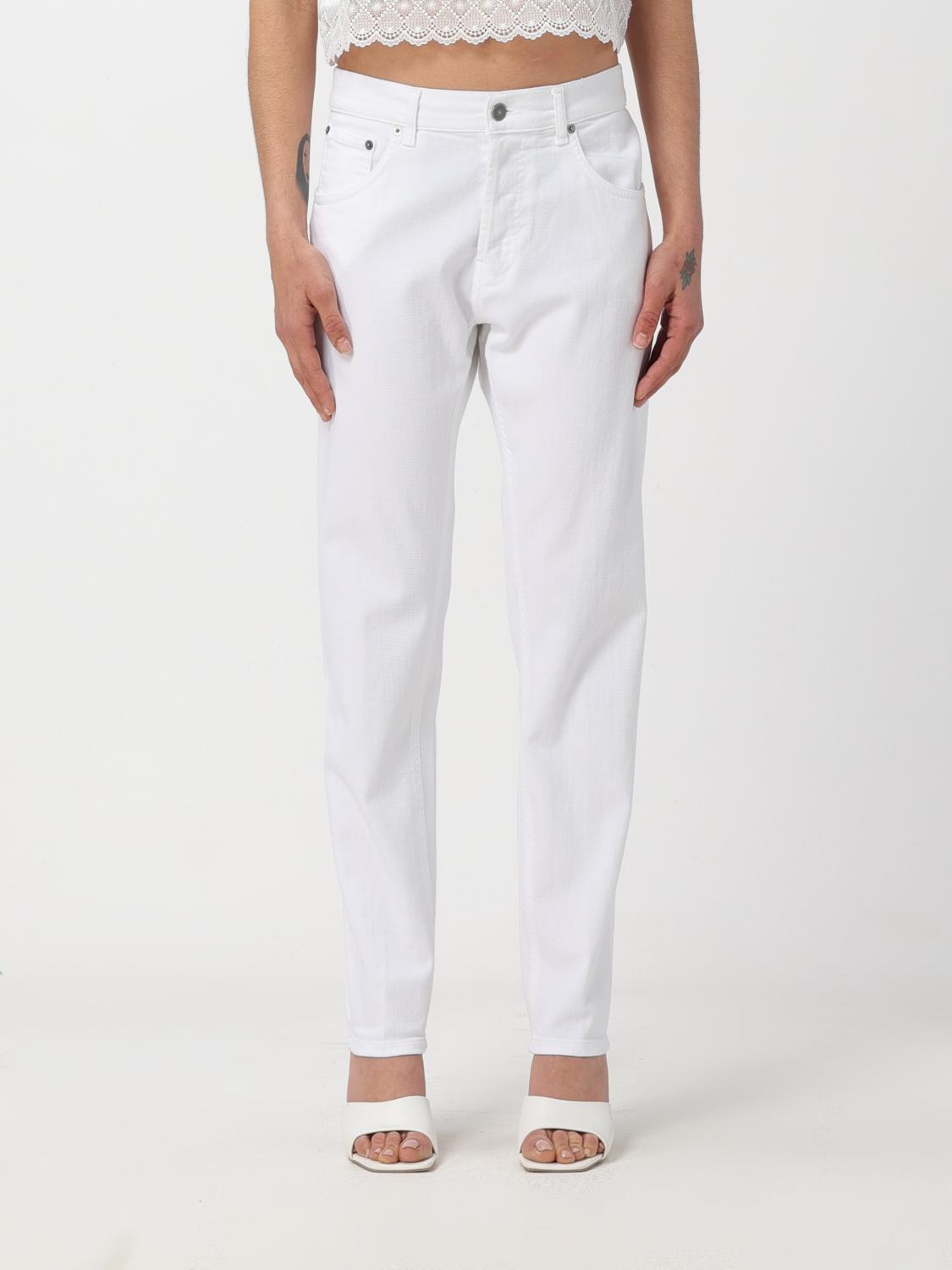 Shop Dondup Pants  Woman Color White