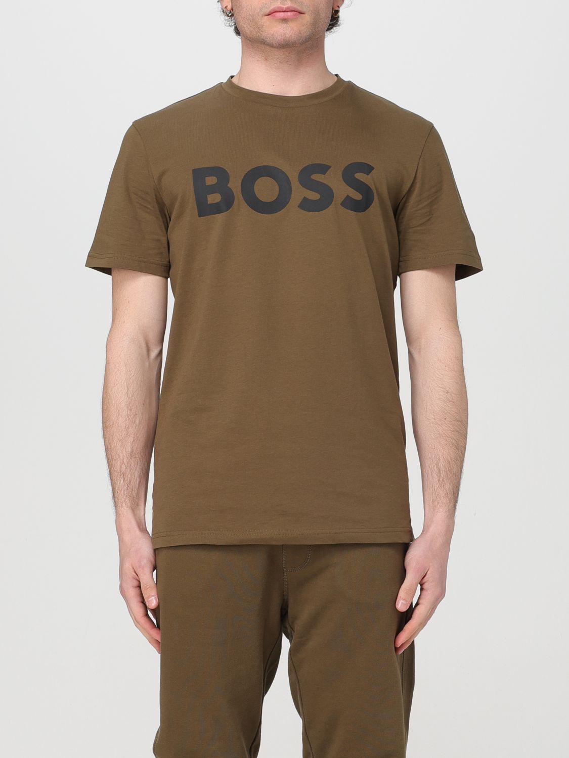 Shop Hugo Boss T-shirt Boss Men Color Green