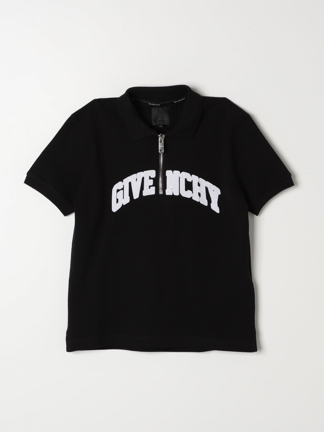 Shop Givenchy Polo Shirt  Kids Color Black