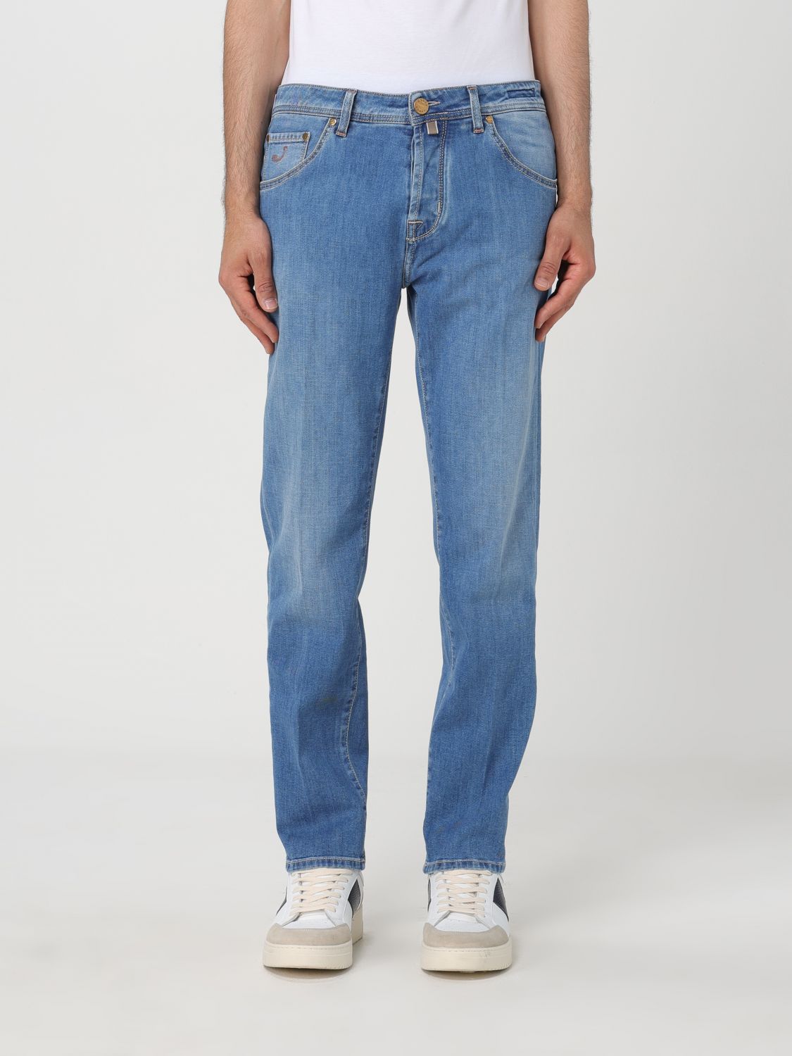 Shop Jacob Cohen Jeans  Men Color Stone Washed