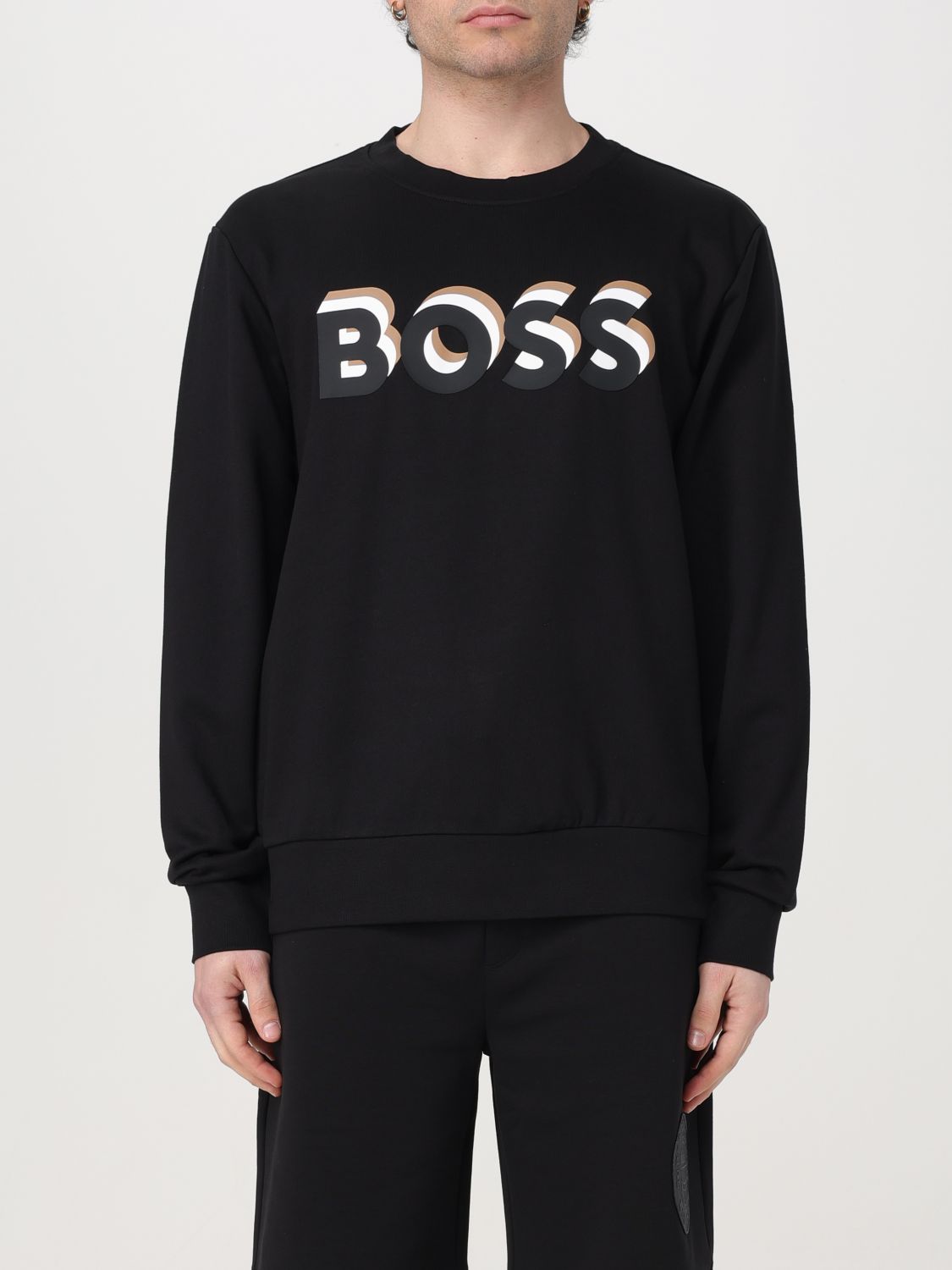 Shop Hugo Boss Sweatshirt Boss Men Color Black