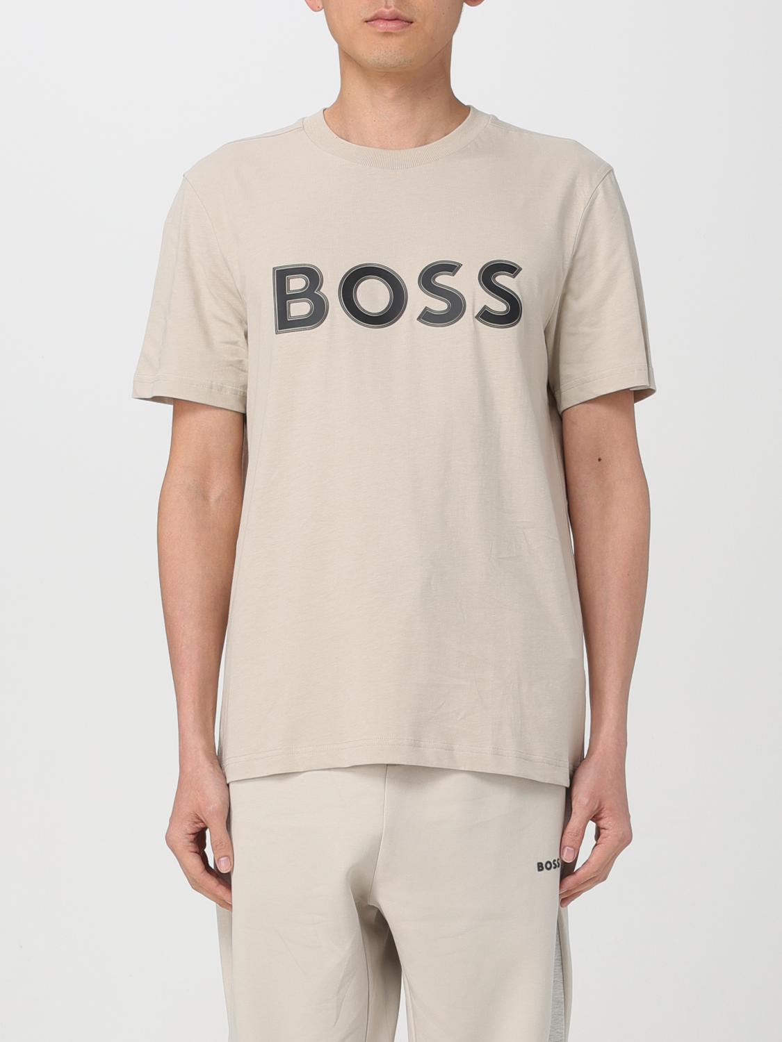 Shop Hugo Boss T-shirt Boss Men Color Beige