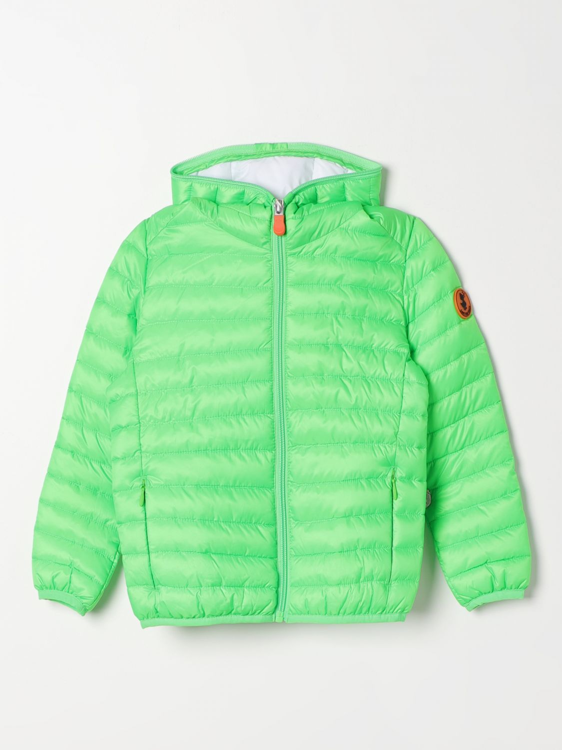 Shop Save The Duck Jacket  Kids Color Acid Green
