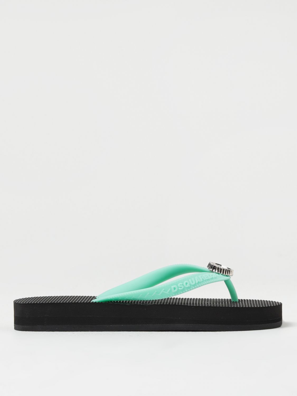 Shop Dsquared2 Flat Sandals  Woman Color Black 1