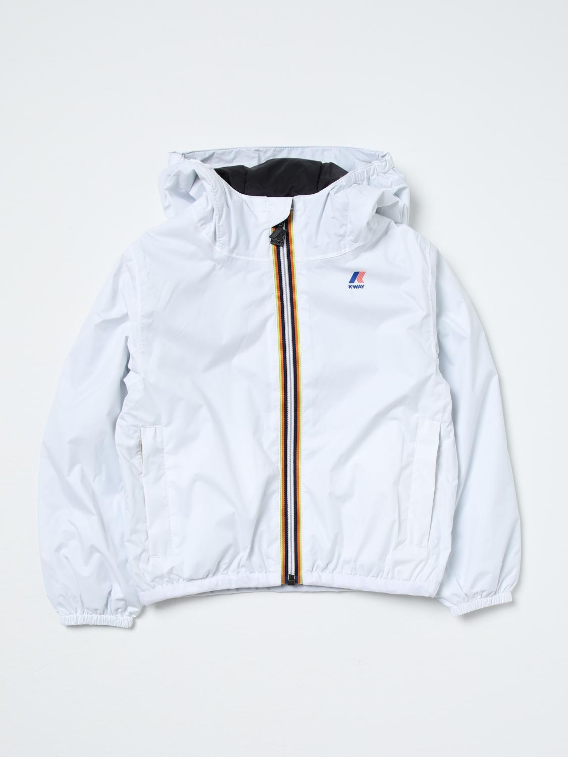 Shop K-way Jacket  Kids Color White