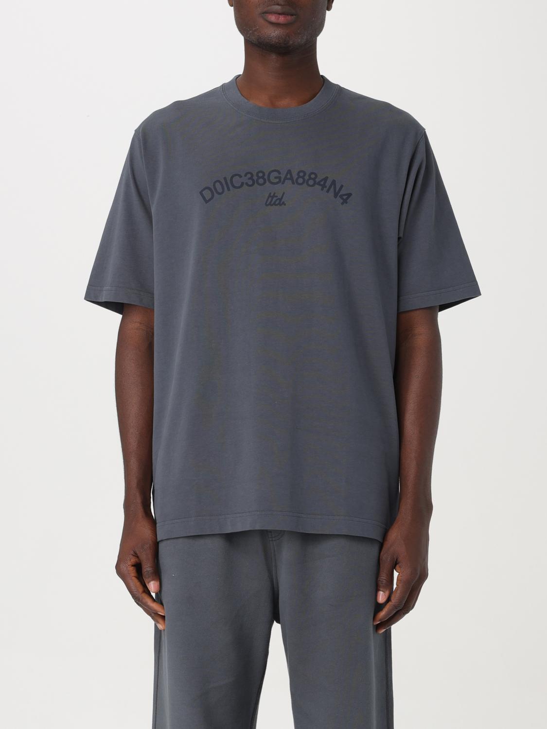 Shop Dolce & Gabbana T-shirt  Men Color Grey