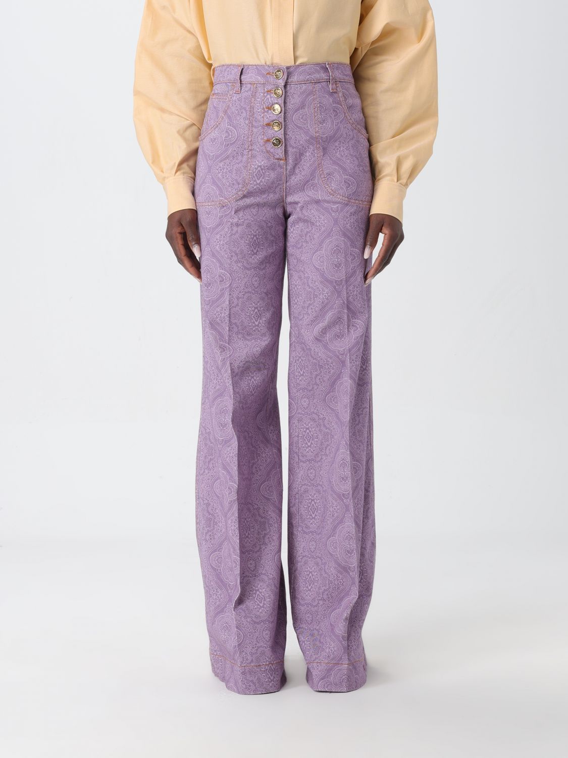 Shop Etro Pants  Woman Color Lilac