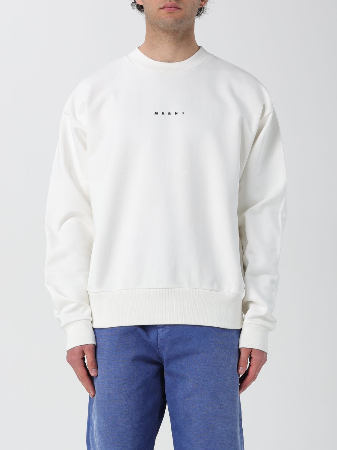 Shop Marni Sweatshirt  Men Color White