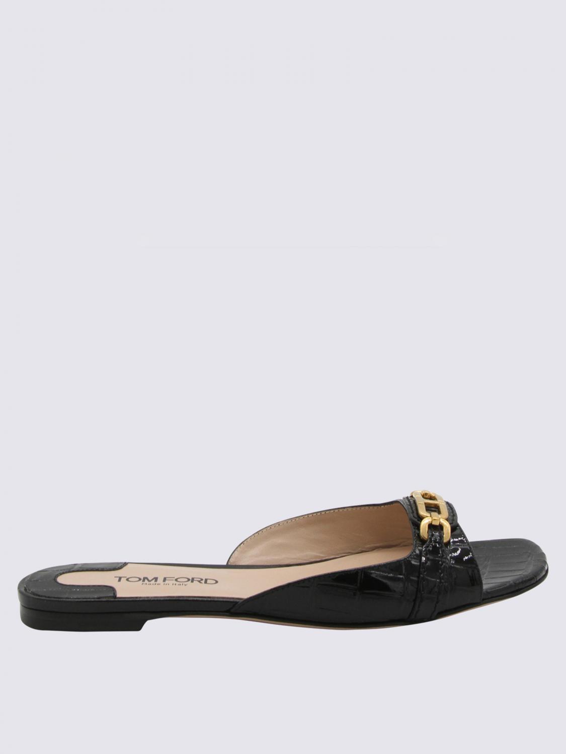 Flat Sandals TOM FORD Woman color Black