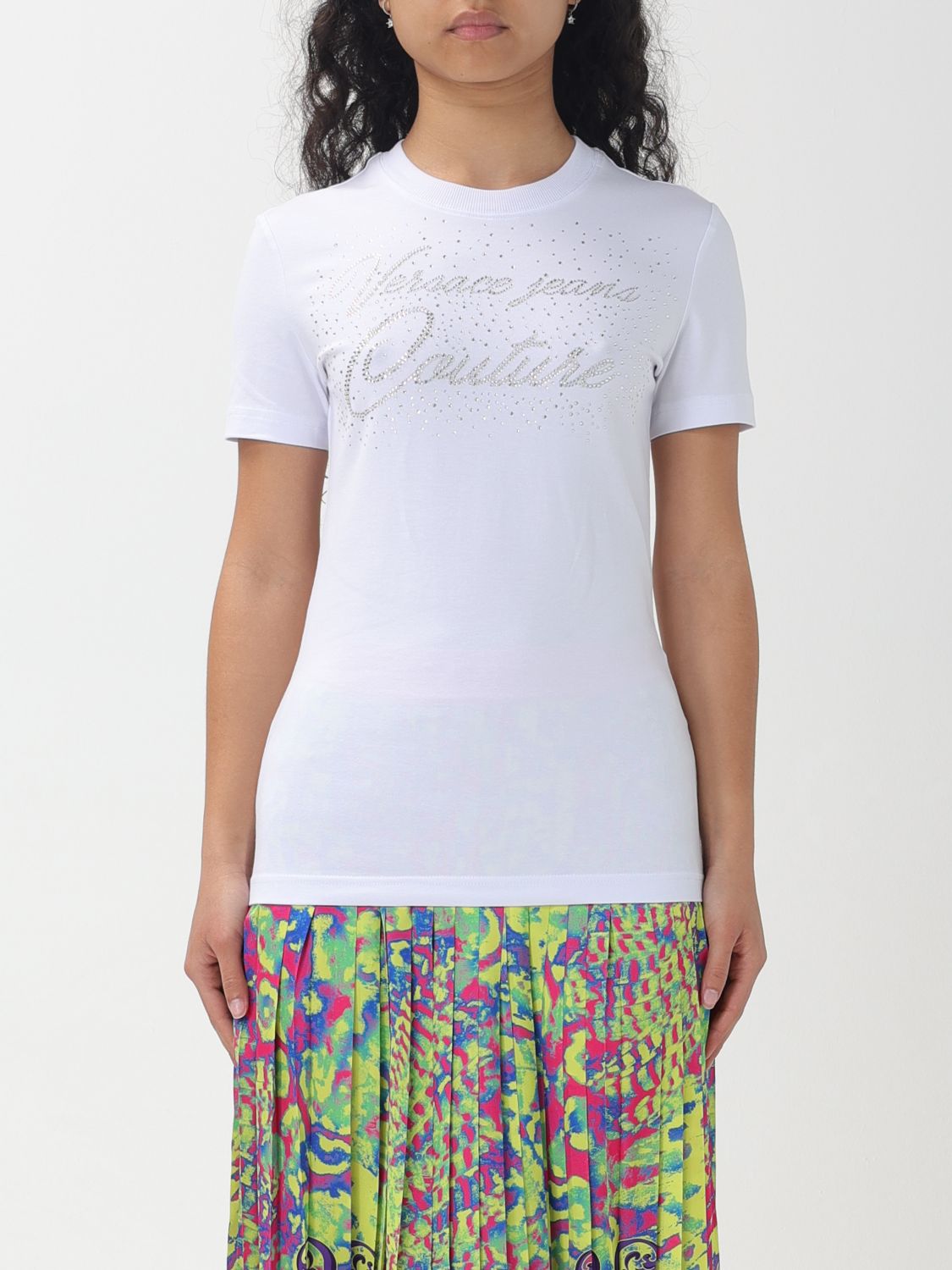 Shop Versace Jeans Couture T-shirt  Woman Color White