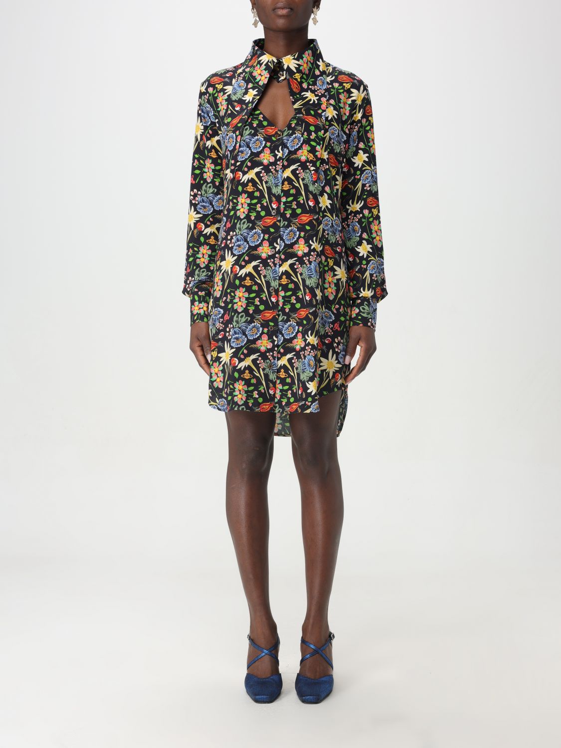 Shop Vivienne Westwood Dress  Woman Color Multicolor