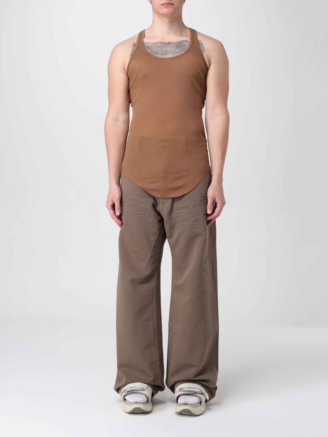 Shop Rick Owens Drkshdw Tank Top  Men Color Brown