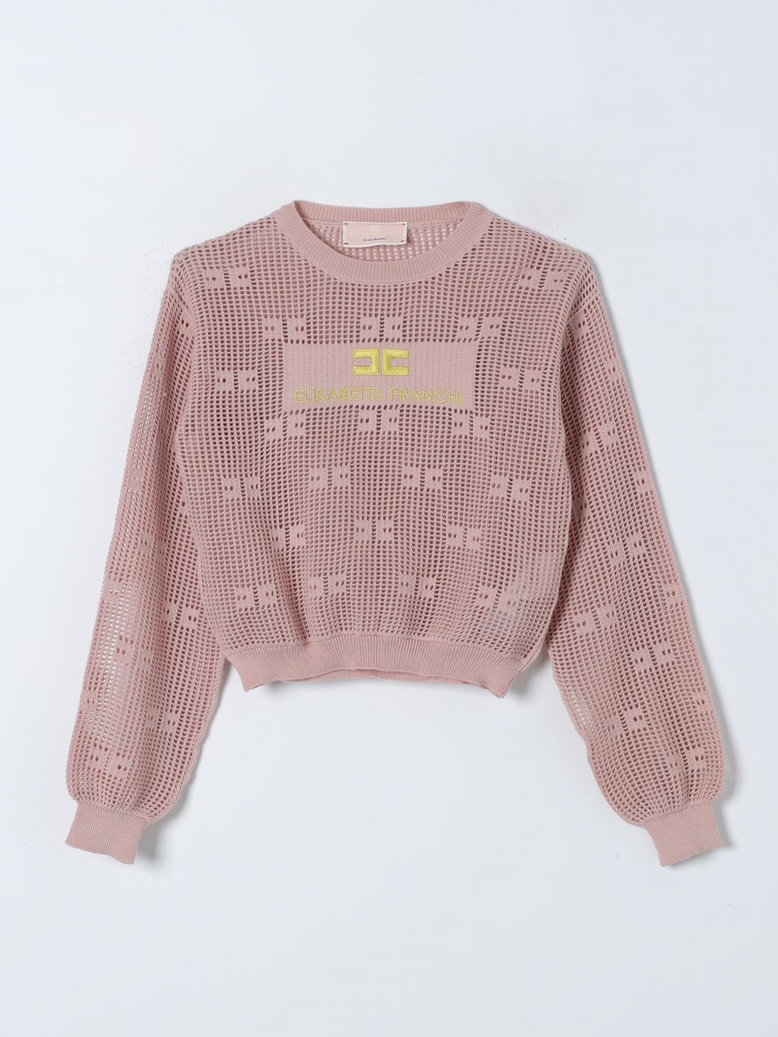 Shop Elisabetta Franchi La Mia Bambina Sweater  Kids Color Pink