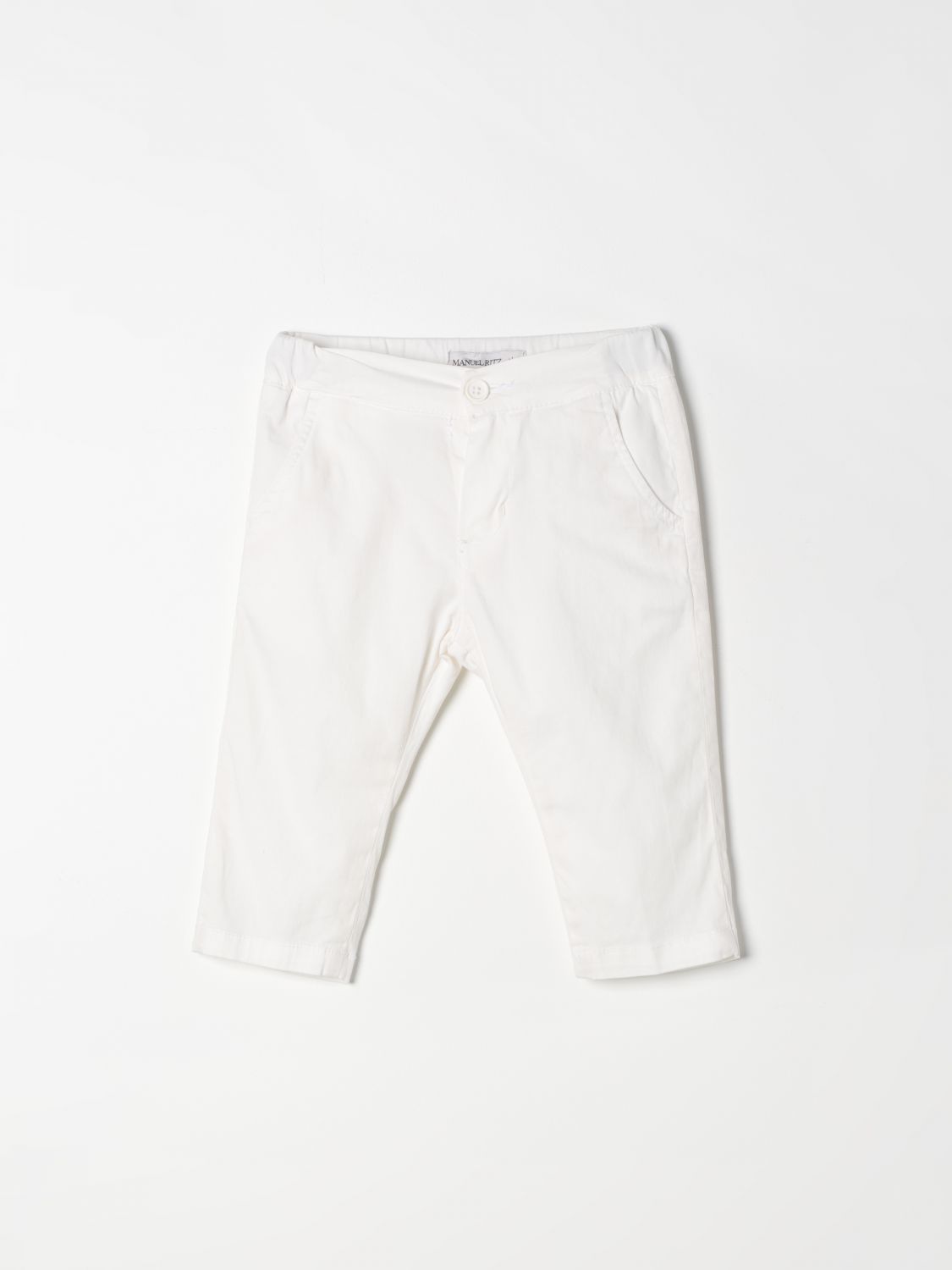 Shop Manuel Ritz Pants  Kids Color White