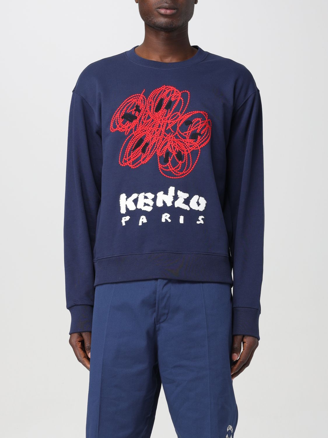 Shop Kenzo Sweatshirt  Men Color Blue
