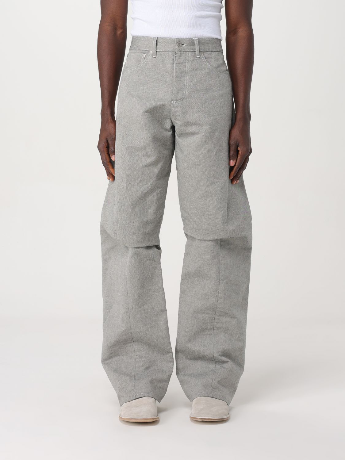 Shop Maison Margiela Jeans  Men Color Grey