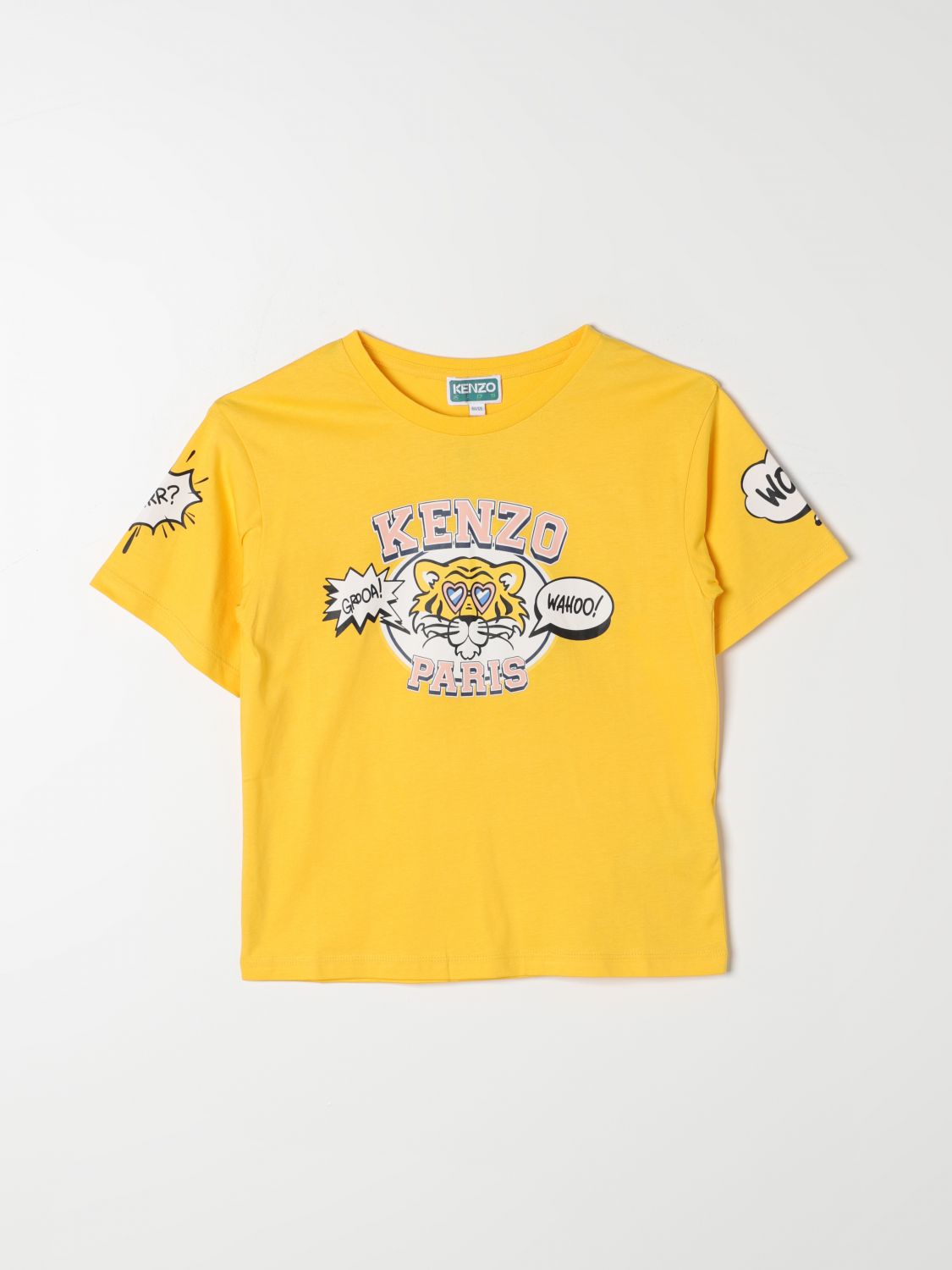 T恤 KENZO KIDS 儿童 颜色 黄色