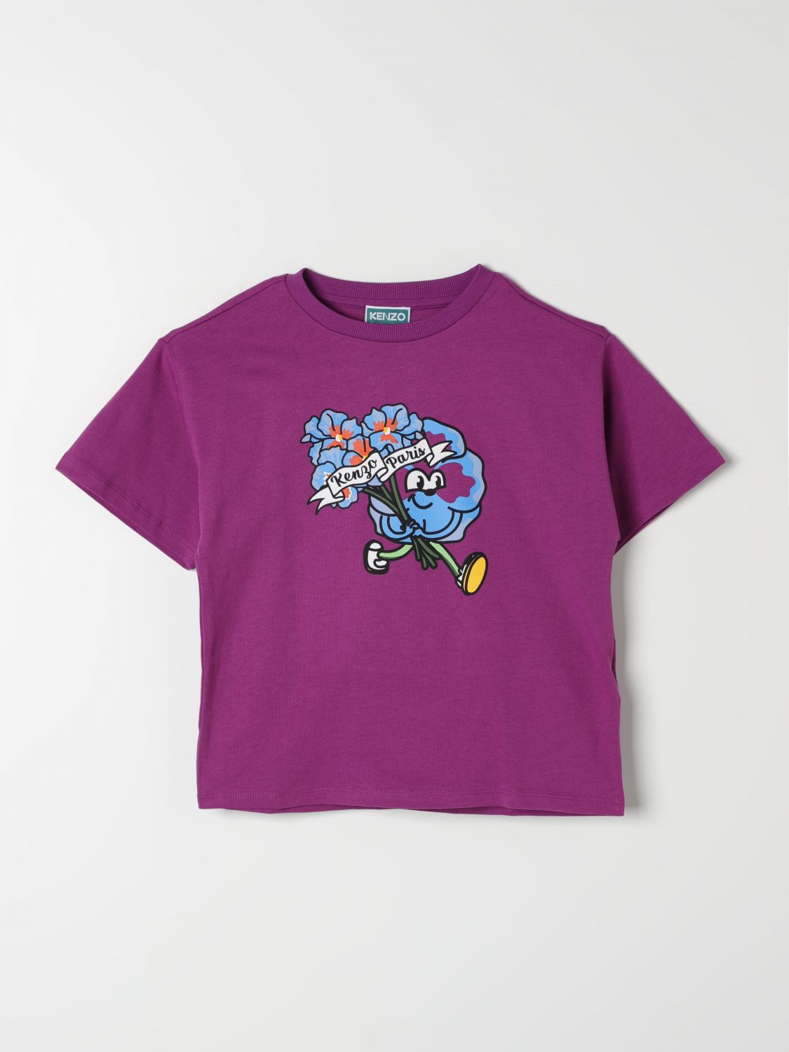 T恤 KENZO KIDS 儿童 颜色 紫色