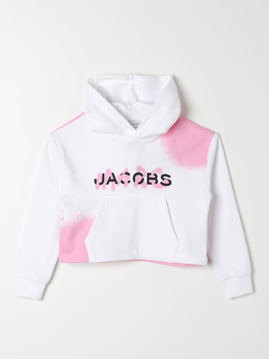 Marc Jacobs White Sweatshirt For Girl With Logo In White